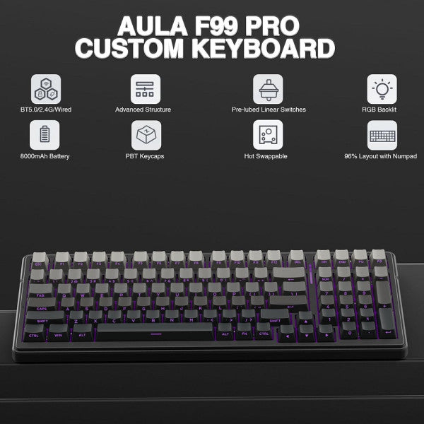AULA F99 PRO Gradient Gray (Nimbus V3 Switch) AULA F99 PRO Gradient Gray (Nimbus V3 Switch)
